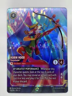 Disney Lorcana Robin Hood - Sharpshooter 215/204 Foil English Storyborn Hero - Image 3