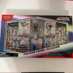Pokemon TCG Prismatic Evolutions Premium Figure Collection Sealed Small Tear - Image 1