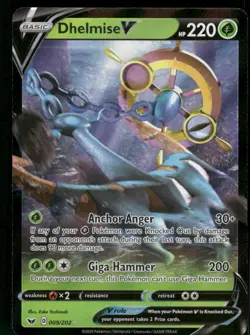 Dhelmise V 009/202 Ultra Rare Holo NM Pokemon SWSH01: Sword & Shield Base Set - Image 1