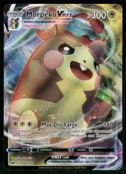Morpeko VMAX 080/202 Ultra Rare Holo NM Pokemon SWSH01: Sword & Shield Base Set - Image 1