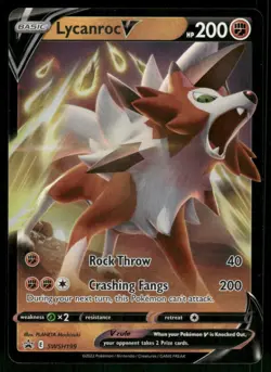 Lycanroc V - SWSH199 Promo Holo NM Pokemon SWSH: Sword & Shield Promo Cards - Image 1