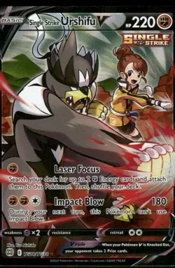 Single Strike Urshifu V TG18/TG30 Ultra Rare Holo NM Pokemon SWSH09: Brilliant S - Image 1