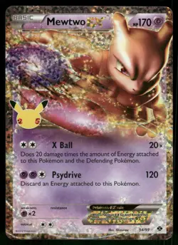 Mewtwo EX 54/99 Classic Collection Holo NM Pokemon Celebrations: Classic Collect - Image 1