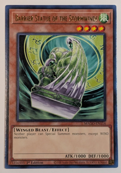 Yugioh TCG - 1x Barrier Statue of the Stormwinds - MAGO-EN114 - NM - 1st - Rare - Image 1