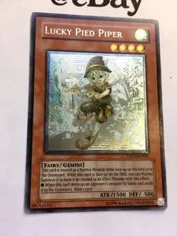 YUGIOH - LUCKY PIED PIPER - TAEV-EN021 - ULTIMATE RARE - NM - TACTICAL EVOLUTION - Image 2