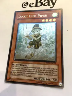 YUGIOH - LUCKY PIED PIPER - TAEV-EN021 - ULTIMATE RARE - NM - TACTICAL EVOLUTION - Image 3