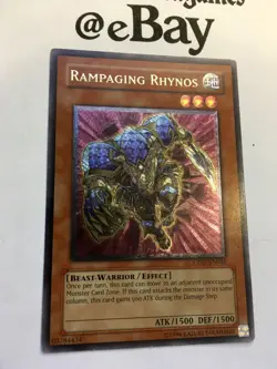 YUGIOH - RAMPAGING RHYNOS - CDIP-EN031 - ULTIMATE RARE - NM - CYBERDARK IMPACT - Image 2