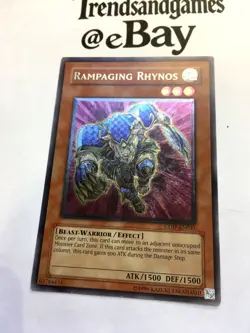 YUGIOH - RAMPAGING RHYNOS - CDIP-EN031 - ULTIMATE RARE - NM - CYBERDARK IMPACT - Image 3