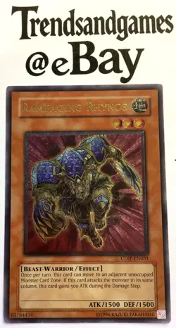 YUGIOH - RAMPAGING RHYNOS - CDIP-EN031 - ULTIMATE RARE - NM - CYBERDARK IMPACT - Image 4