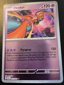 Deoxys 032/086 Reverse Holo Uncommon Mega Evolution: Chaos Rising Pokemon TCG - Image 1