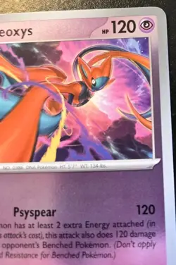 Deoxys 032/086 Reverse Holo Uncommon Mega Evolution: Chaos Rising Pokemon TCG - Image 3