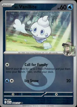 N'S VANILLITE (ENERGY SYMBOL) 049/217 ASCENDED HEROES REVERSE HOLO POKEMON - Image 1
