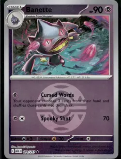 Banette (Dusk Ball) 091/217 Holo Ascended Heroes Pokemon Reverse Holo NM - Image 1