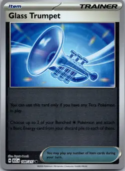 Glass Trumpet 189/217 Common Ascended Heroes Pokemon Reverse Holo Near Mint - Image 1