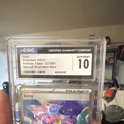 Pokemon TCG CGC 10 Iono #237/091 SV Paldean Fates SIR Holo Eng 2024 - Image 4