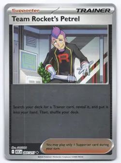 Pokemon TCG Team Rocket's Petrel 207/217 Reverse Holo Ascended Heroes NM - Image 1