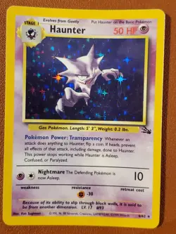 Haunter 6/62 Holo Rare Unlimited Fossil Vintage WoTC Pokemon TCG LP/MP - Image 1