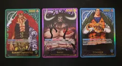 GOLD LEADER SET KID CROCODILE KAIDO ST02-001 ST03-001 ST04-001 NM ONE PIECE TCG - Image 1