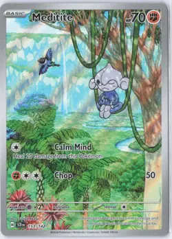 Pokemon Card - Meditite Stellar Crown 153/142 Illustration Rare - Image 1