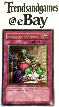 YUGIOH - FORCED CEASEFIRE - FET-EN060 - ULTIMATE RARE - EXC. - FLAMING ETERNITY - Image 1