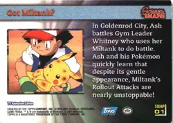 Got MiltankU #38 Topps Johto League Champions Trading Cards Pokemon Damaged - Image 2
