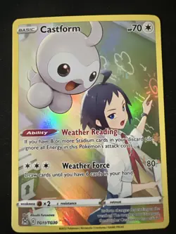 Castform TG11/TG30 Ultra Rare Lost Origin Pokemon Card 240114 NM - Image 1