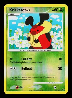 Kricketot 78/127 Reverse Holofoil Platinum Pokemon Card -B2 - Image 1