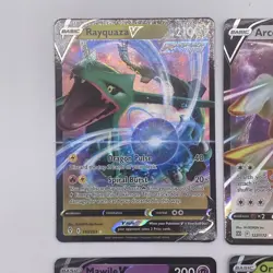Lot Of 6 Pokemon V Cards Rayquaza Arceus Kyurem Mawile Orbeetle Chandelure - Image 2