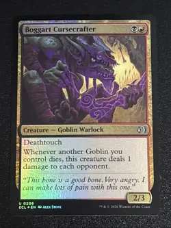 MTG Lorwyn Eclipsed Boggart Cursecrafter Foil 0206 NM - Image 1