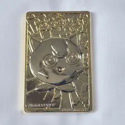 Vintage Pokemon 1999 JIGGLYPUFF Burger King Promo 23k Gold Plated Trading Card - Image 1