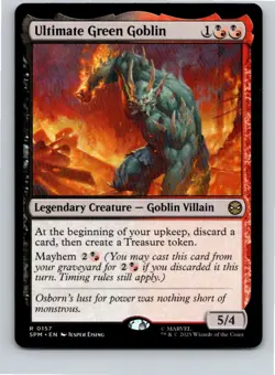 Magic the Gathering Ultimate Green Goblin Marvel's Spider-Man MTG Free Shipping! - Image 1
