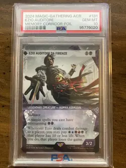 MTG Ezio Auditore Da Firenze Showcase FOIL Assassin’s Creed #131 PSA 10 Gem Mint - Image 1
