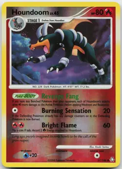 Houndoom 57/146 Uncommon Legends Awakened Pokemon Reverse Holo Lightly Played - Image 1