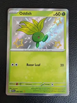 Pokemon TCG - Oddish 092/091 Paldean Fates Baby Shiny Holo Rare - Image 1