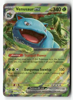 Venusaur ex 003/165 Double Rare 151 Pokemon Near Mint - Image 1
