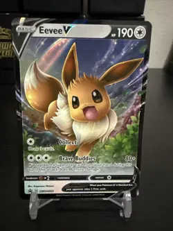 Pokemon TCG Eevee V SWSH Black Star Promo SWSH065 Holo Card - Image 1