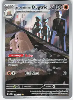 Pokemon Team Rocket's Dugtrio 239/217 Ascended Heroes Pokemon Holo NM - Image 1
