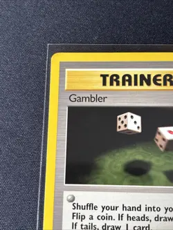 Pokemon 1st Edition Fossil Trainer Gambler 60/62 Common WoTC Mint Very Clean - Image 2