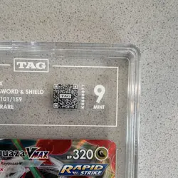 Pokemon TCG 2023 Rayquaza VMAX 101/159 Crown Zenith Holo TAG 9 - Image 3