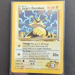 Pokemon TCG Lt. Surge's Electabuzz 6/132 Gym Heroes Holo Rare Unlimited - Image 1