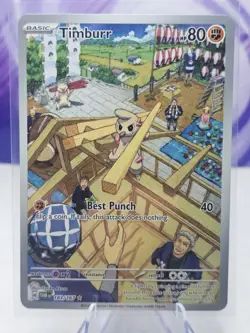 Pokemon Timburr 183/167 Illustration Rare Holo SV06 Twilight Masquerade NM - Image 1