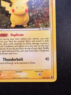 2005 Pokemon Ditto (Pikachu) 39/113 Delta Species Non-Holo Regular - Image 5