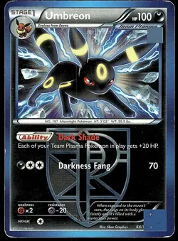 Umbreon 64/116 Rare Deck Exclusives Pokemon Heavily Played - Image 1