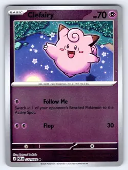 CLEFAIRY 030/088 COMMON PERFECT ORDER POKEMON REVERSE HOLO NEAR MINT - Image 1