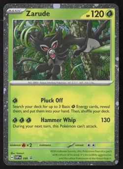 Zarude (Cosmos Holo) 199 Holo Holo Rare Scarlet & Violet Promo Pokemon Near Mint - Image 1