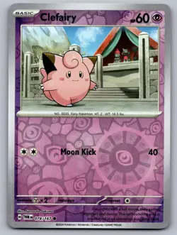 Clefairy 078/167 Common Twilight Masquerade Pokemon Reverse Holo Near Mint - Image 1