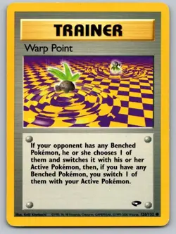 Warp Point 126/132 Common Gym Challenge Pokemon Unlimited Lightly Played - Image 1