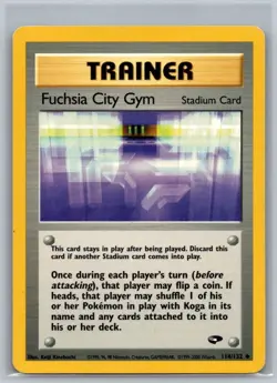 Fuchsia City Gym 114/132 Uncommon Gym Challenge Pokemon Unlimited Lightly Played - Image 1