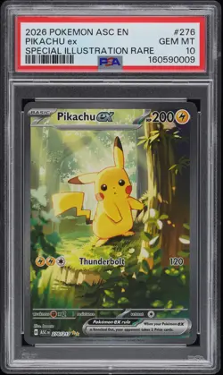 2026 POKEMON ASC EN-ASCENDED HEROES SPECIAL ILLUSTRATION RARE PIKACHU EX PSA 10 - Image 1