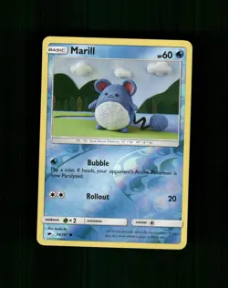 Marill 34/147 Common Burning Shadows Pokemon Reverse Holo Near Mint - Image 1